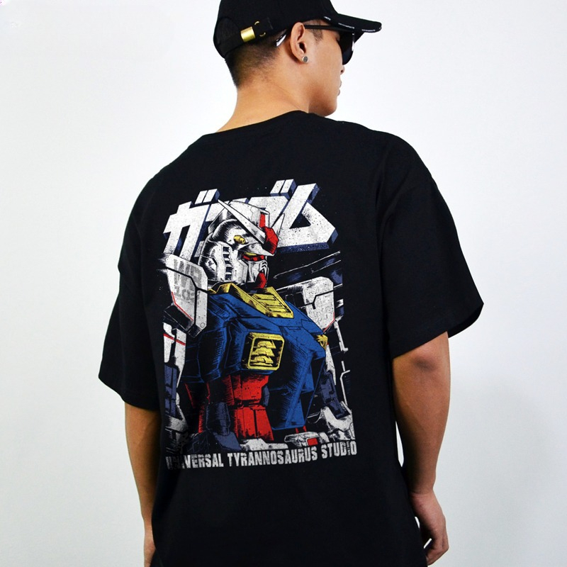 Streetwear Brand Model - Gundam جرافيك تي شيرت رجل الصيف