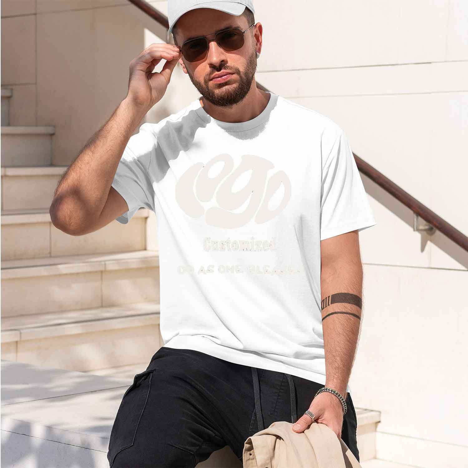 تي شيرت رجالي مخصص بشعار مطبوع - مراجعة Streetwear Brand Model وسعره
