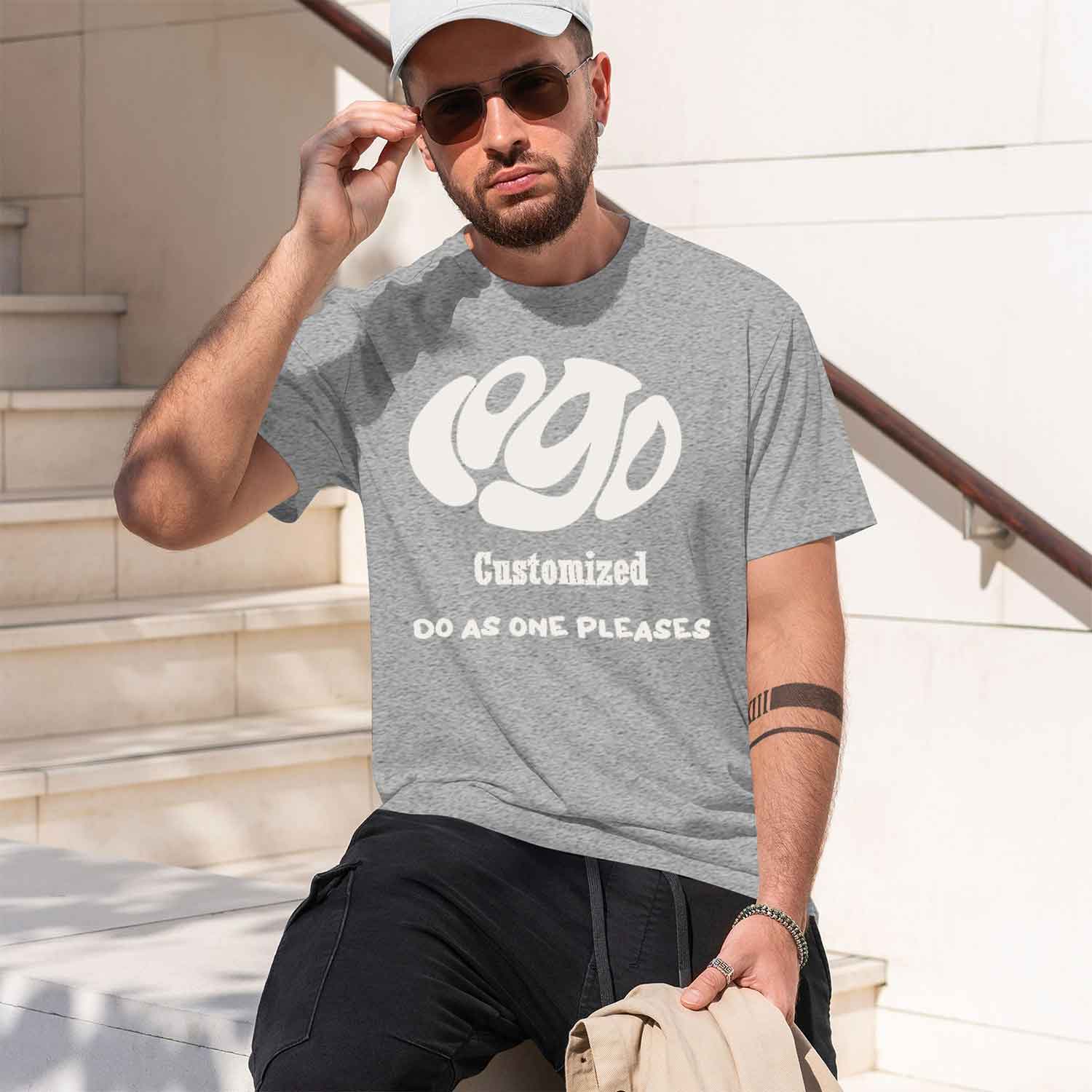 تي شيرت رجالي مخصص بشعار مطبوع - مراجعة Streetwear Brand Model وسعره