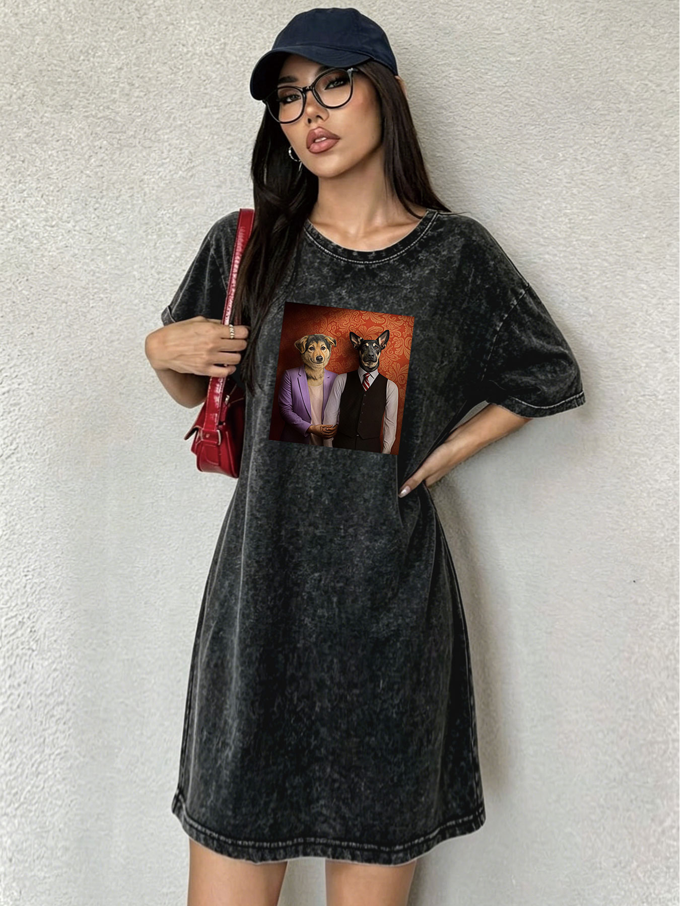 فستان تي شيرت نسائي بتصميم عتي - مراجعة Japanese Brand Streetwear Vintage وسعره
